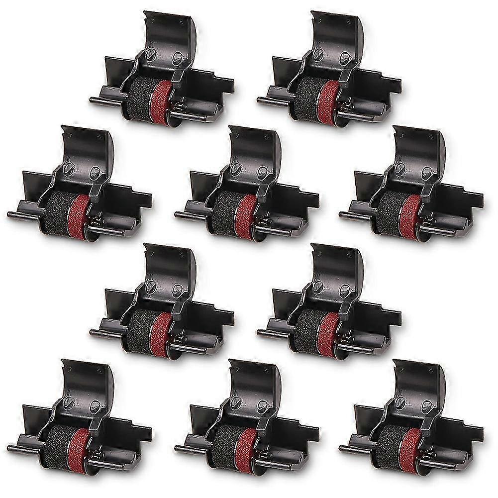 10Pcs Calculator Printer Ribbons Black and Red Ink Roller Printer