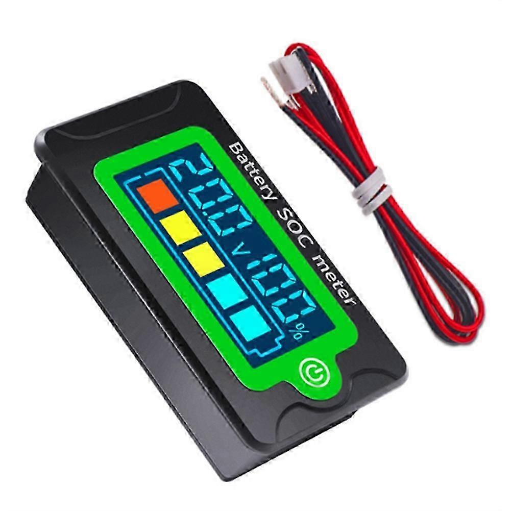 Voltmètre numérique LCD étanche avec testeur de capacité de batterie et indicateur de tension DC 8-100 V (12 V, 24 V, 36 V, 48 V, 72 V) JH2