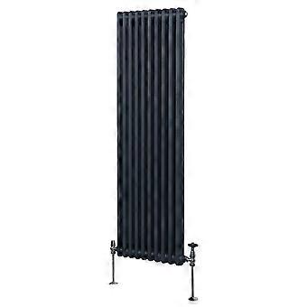 Traditional 2 Column Radiator 1800mm x 472mm Modern Central Heating Heater Matt Anthracite Grey