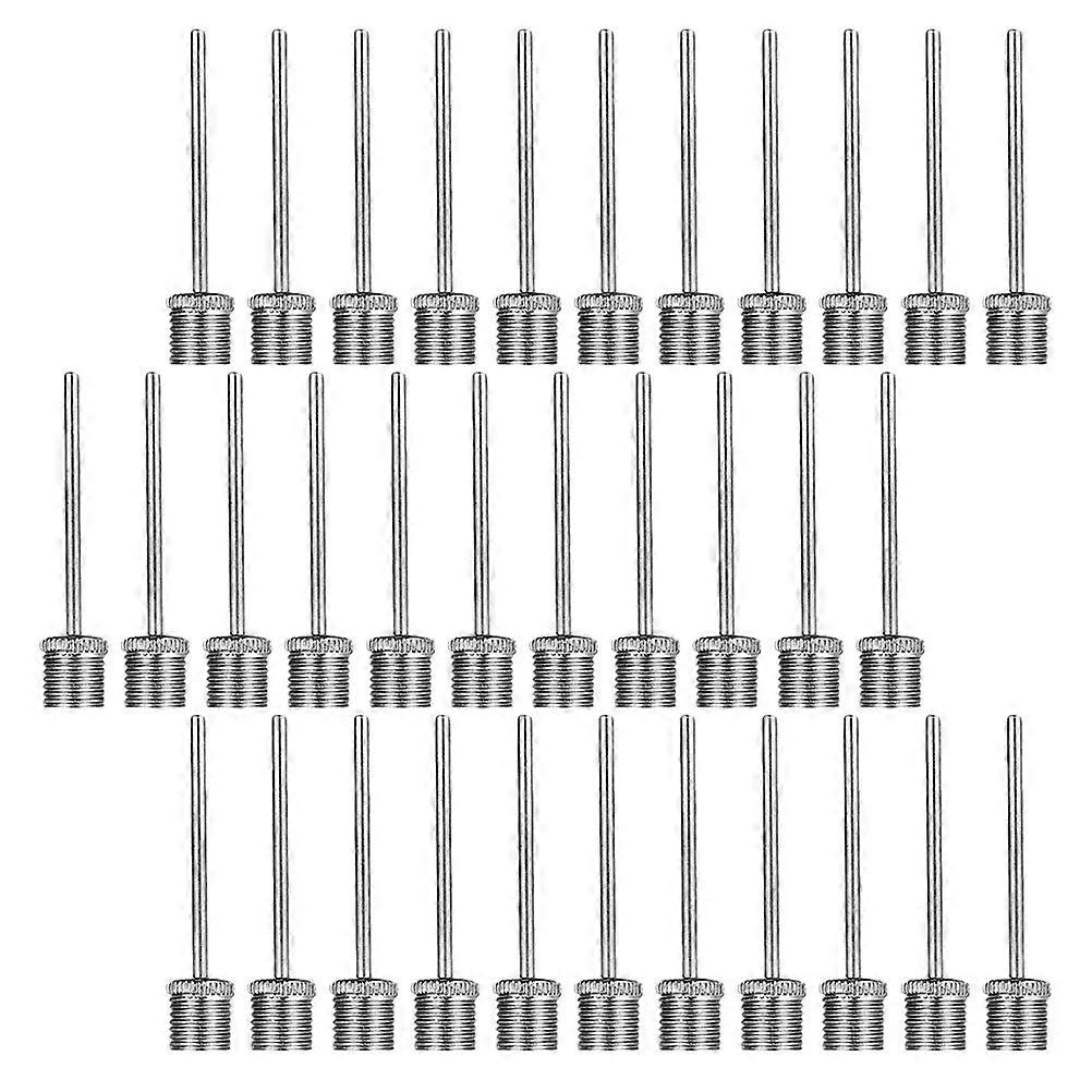 Multi-Function Inflation Needle for Inflating Balls 50Pcs Silver Ball Pump Needles
