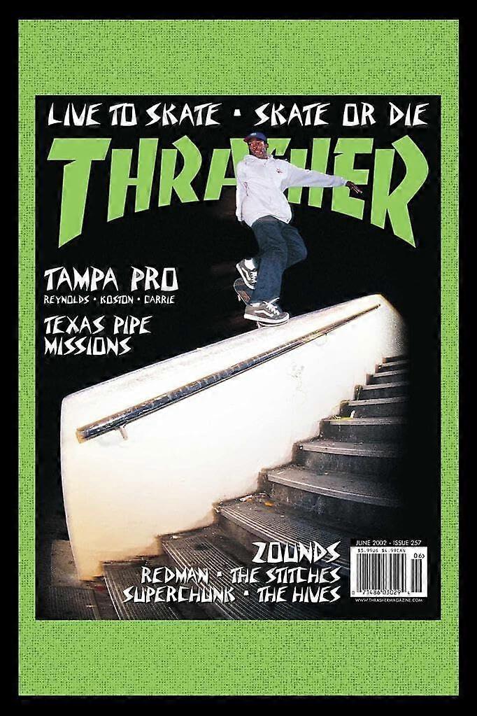 Thrasher-omslag juni 2002 Coola träpussel