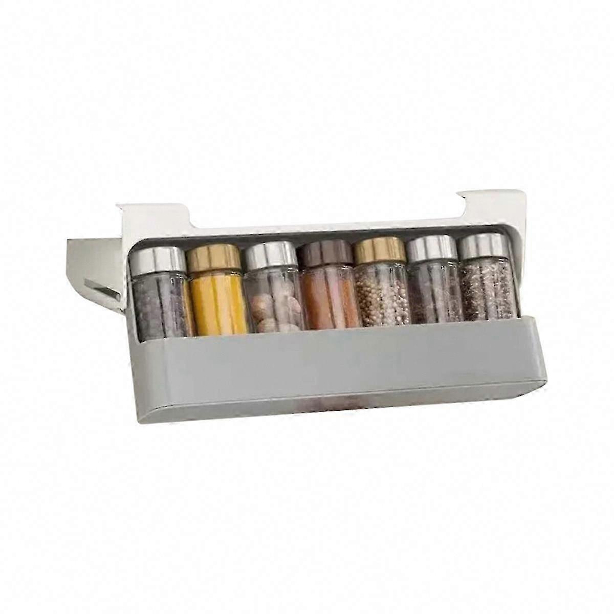 Wall Mounted Adjustable Spice Rack Storage Case