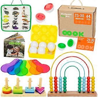 TOOKY TOY Låda XXL Montessori Pedagogisk Låda 7 i 1 Sensorisk 25-30 Månader