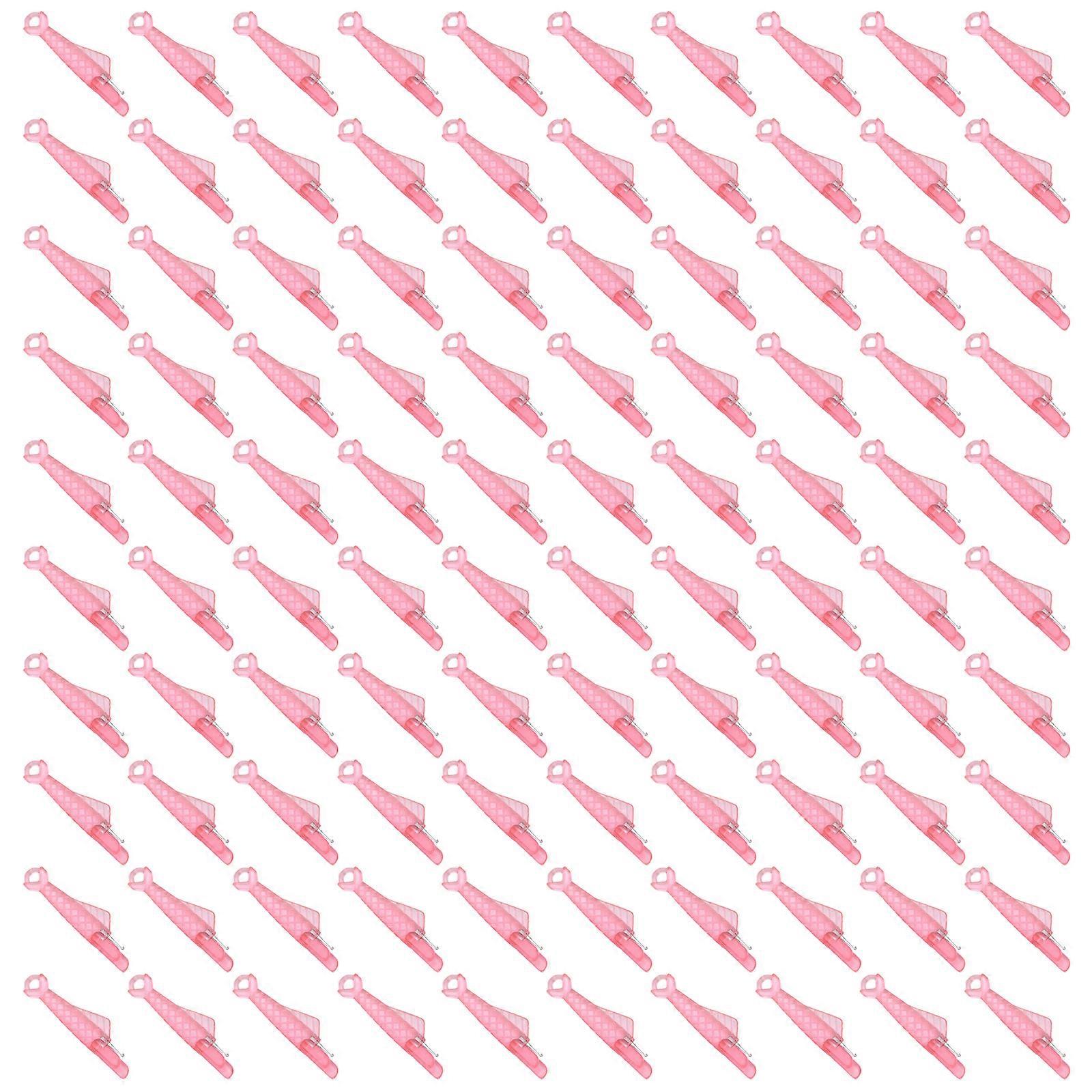 100Pcs Fish Shape Needle Threader Quick and Easy Sewing Threading Tool For Stitching Needlework Embroidery Craft Project  Pink