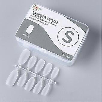 10pairs Of 100pcs/Box False Nails Tip Medium Oval S