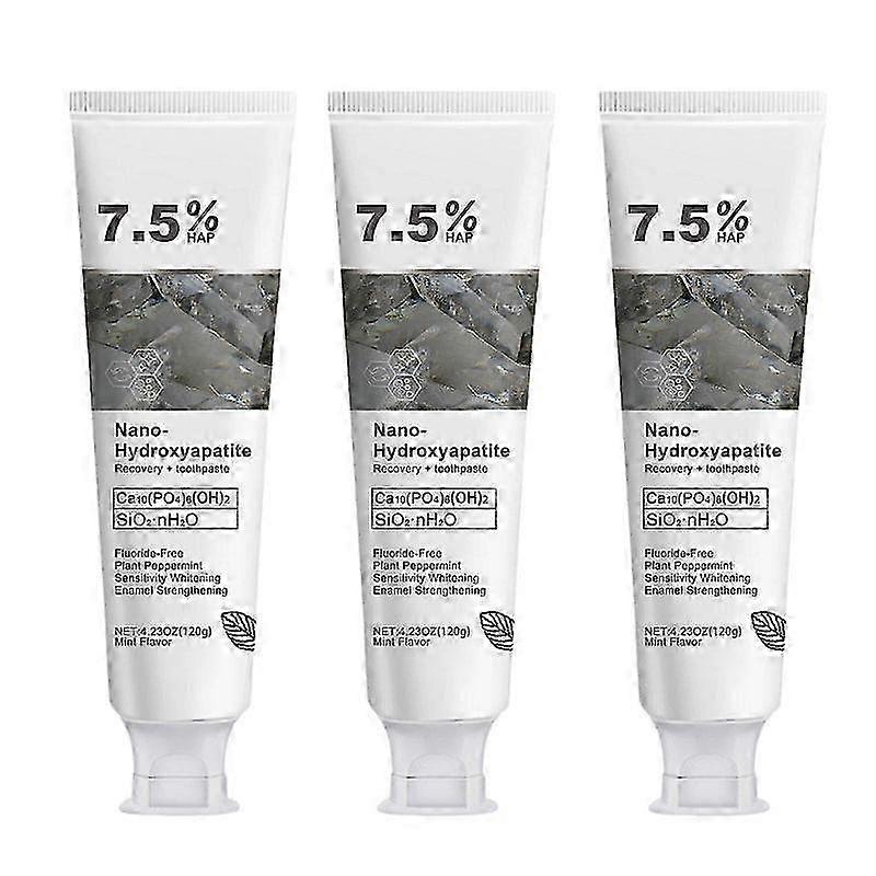 3X Hydroxyapatite Toothpaste Enamel Strengthening&Sensitivity.Whitening