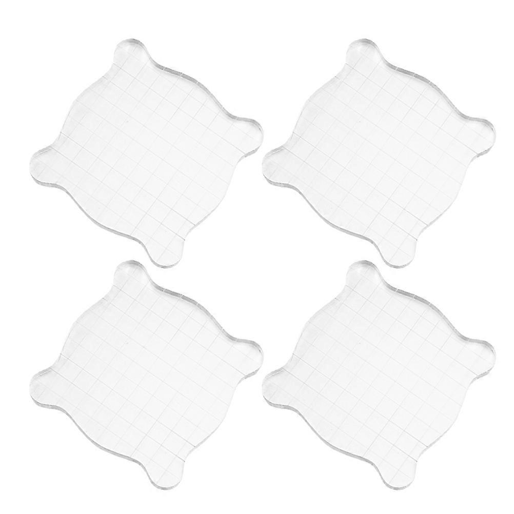 Transparent Acrylic Stamp Block for Scrapbooking 12Pcs Set