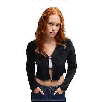 Hugo Womens/Ladies Cropped Relaxed Fit Long-Sleeved Cardigan