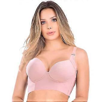 Sujetadores de cobertura de espalda completa para mujeres, Fashion Deep Cup Hide Back Fat Bra con Shapewear Incorporado Sujetadores Deportivos Push Up