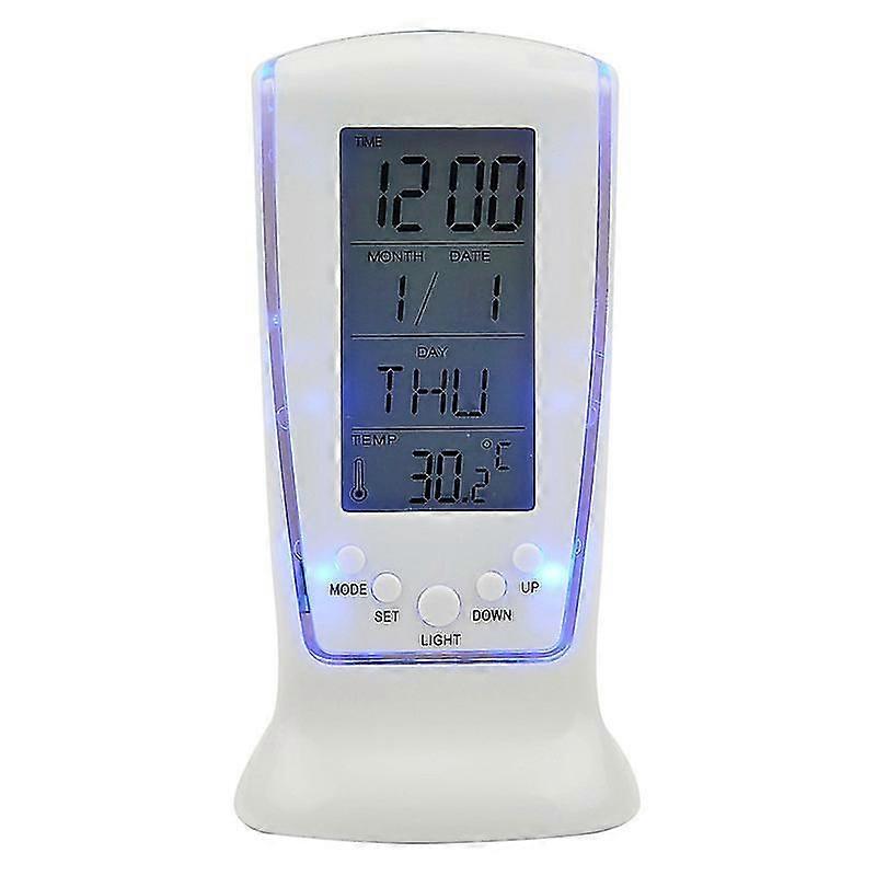 1pc Thermometer Digital Alarm Clock Lamp Night Light