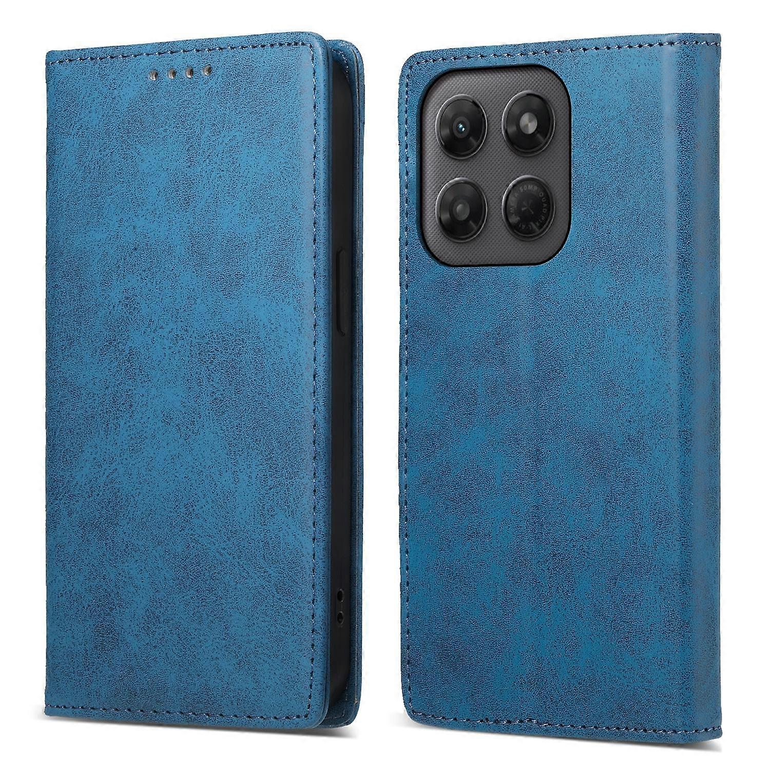 Business Solid Color Magnetic RFID Leather Phone Case
