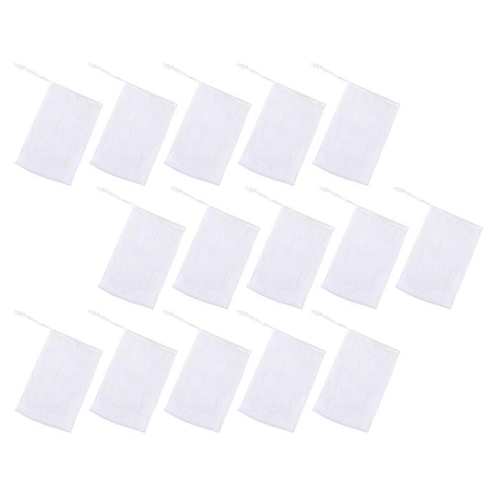 50pcs Mesh Soap Pouch Bubble Making Net Bag Cleansing Foaming Nets (White)