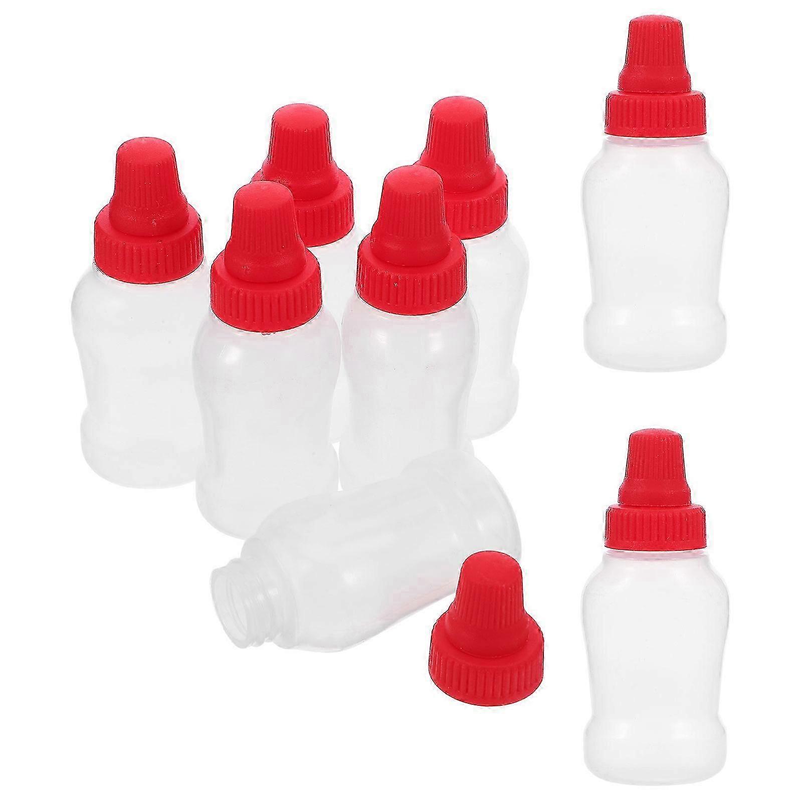 Clear Plastic Refillable Squeeze Bottles, 24Pcs Mini Containers for Sauces with Caps