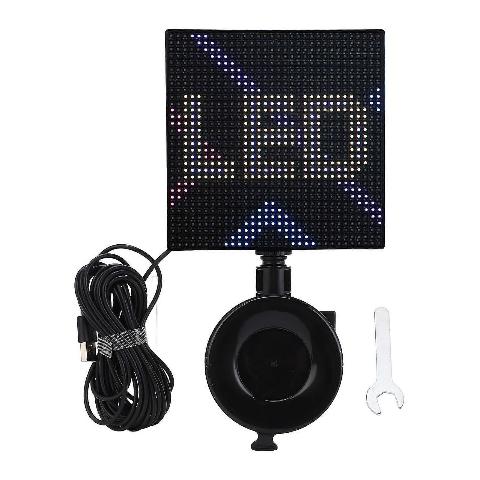 LED Matrix Display 32x32 Pixels 5x5in Bluetooth APP Control Custom Text Pattern Animation Programmable LED Sign Screen