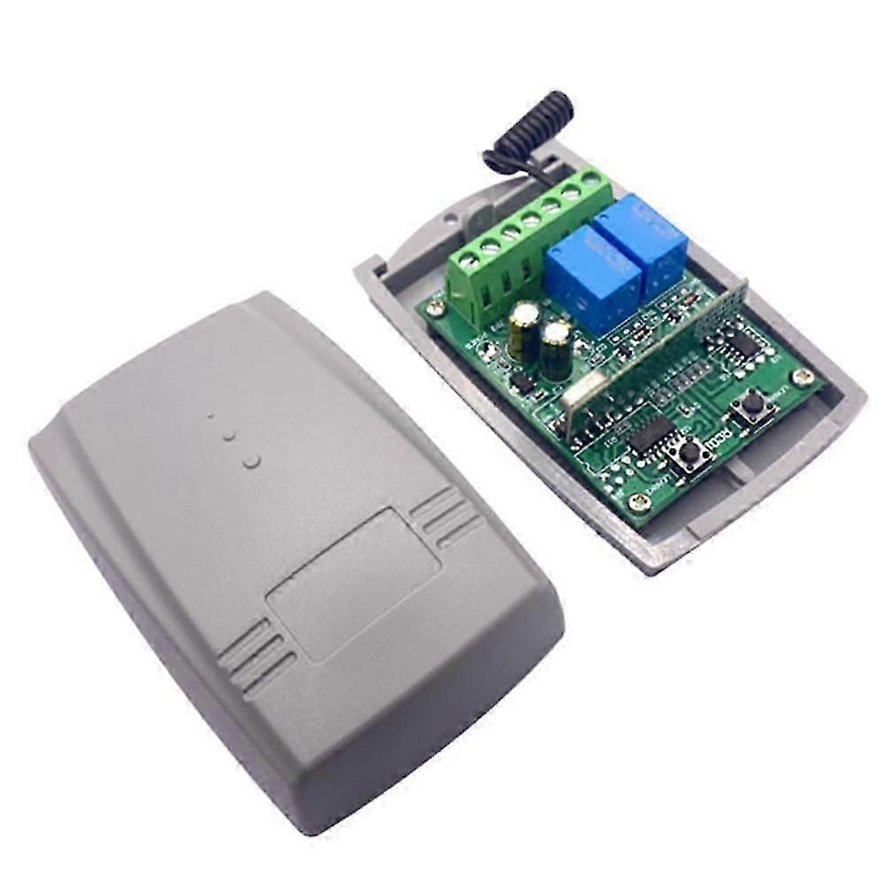 2CH 433mhz Garage Door Opener Gate Receiver Universal 10A Multi-Brand Controller Switch Fixed Rolling Code