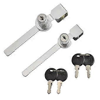 2pcs Premium Quality Reptile Vivarium Terrarium Showcase Sliding Glass Door Lock And Key,clip Rack 26-27
