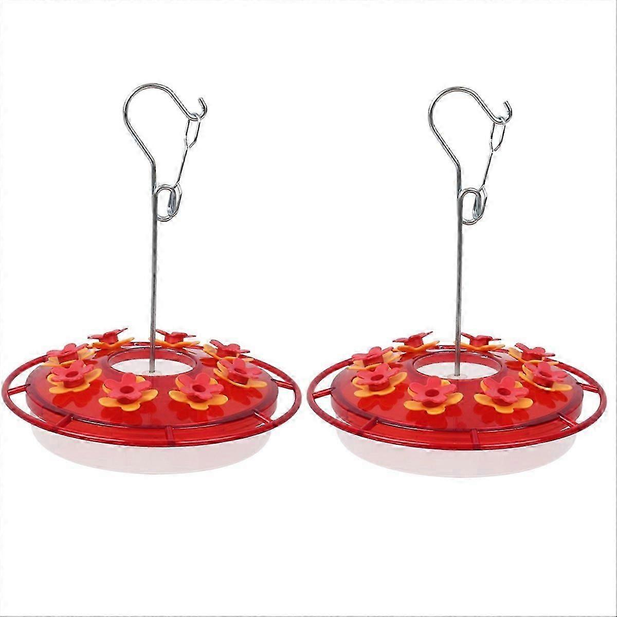 2Pcs Hanging Red Hooked Bird Feeder