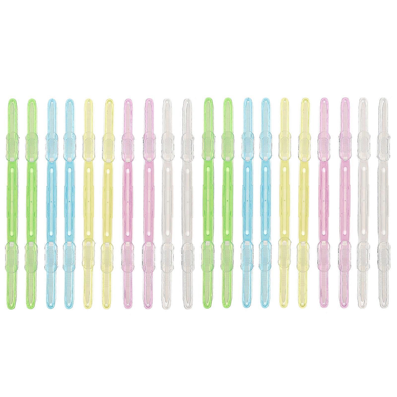 20PCS Multi-functional Binder Clip Plastic Paper Fasten Bookbinding Clips