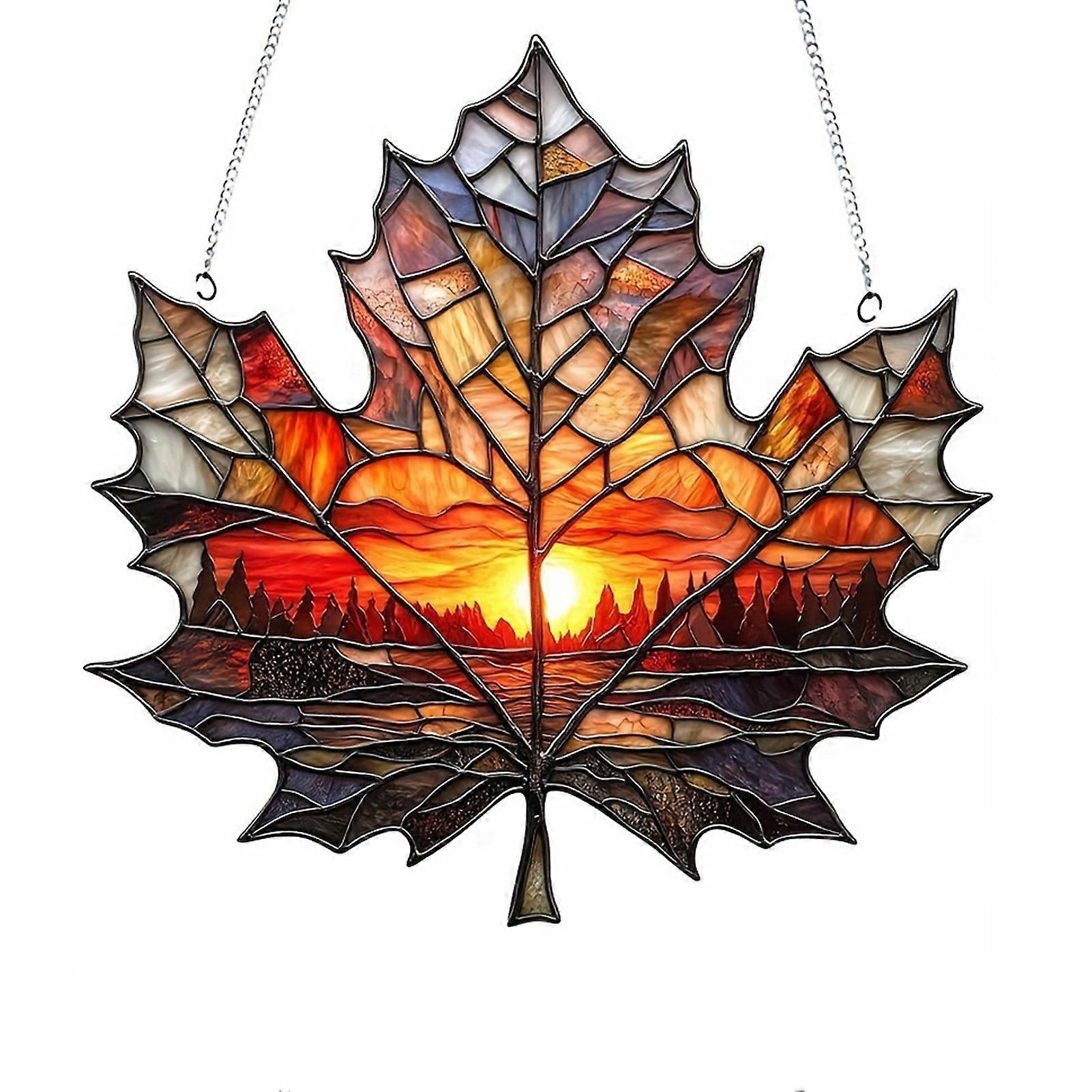 Maple Leaf Suncatcher for Window and Balcony Decor