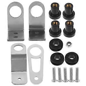1 set van boutbare radiatorbeugels, metalen radiatormontagebeugels, accessoires voor het aanpassen van autoradiatoren, montagebeugels voor autoradiatoren