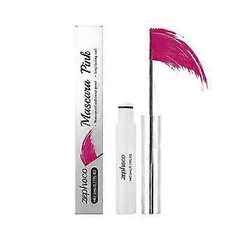 Pinkfarbene Wimperntusche mit natürlichem Schwung, wasserfest, wischfest, leichtes Design, Bürste mit hochdichten Fasern, langanhaltendes Augen-Make-up-Set