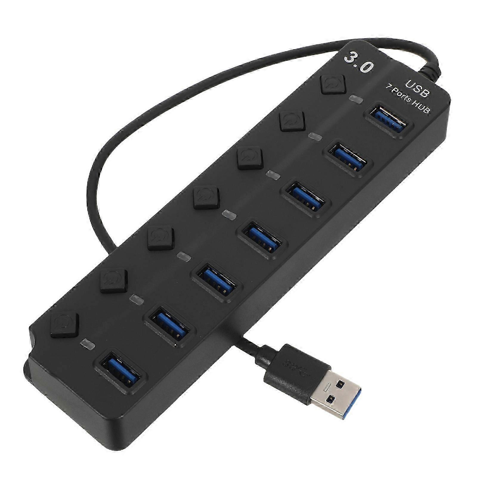 Usb Hub Multiple Usb Port 7-port Usb Splitter Adapter For Laptop Computer