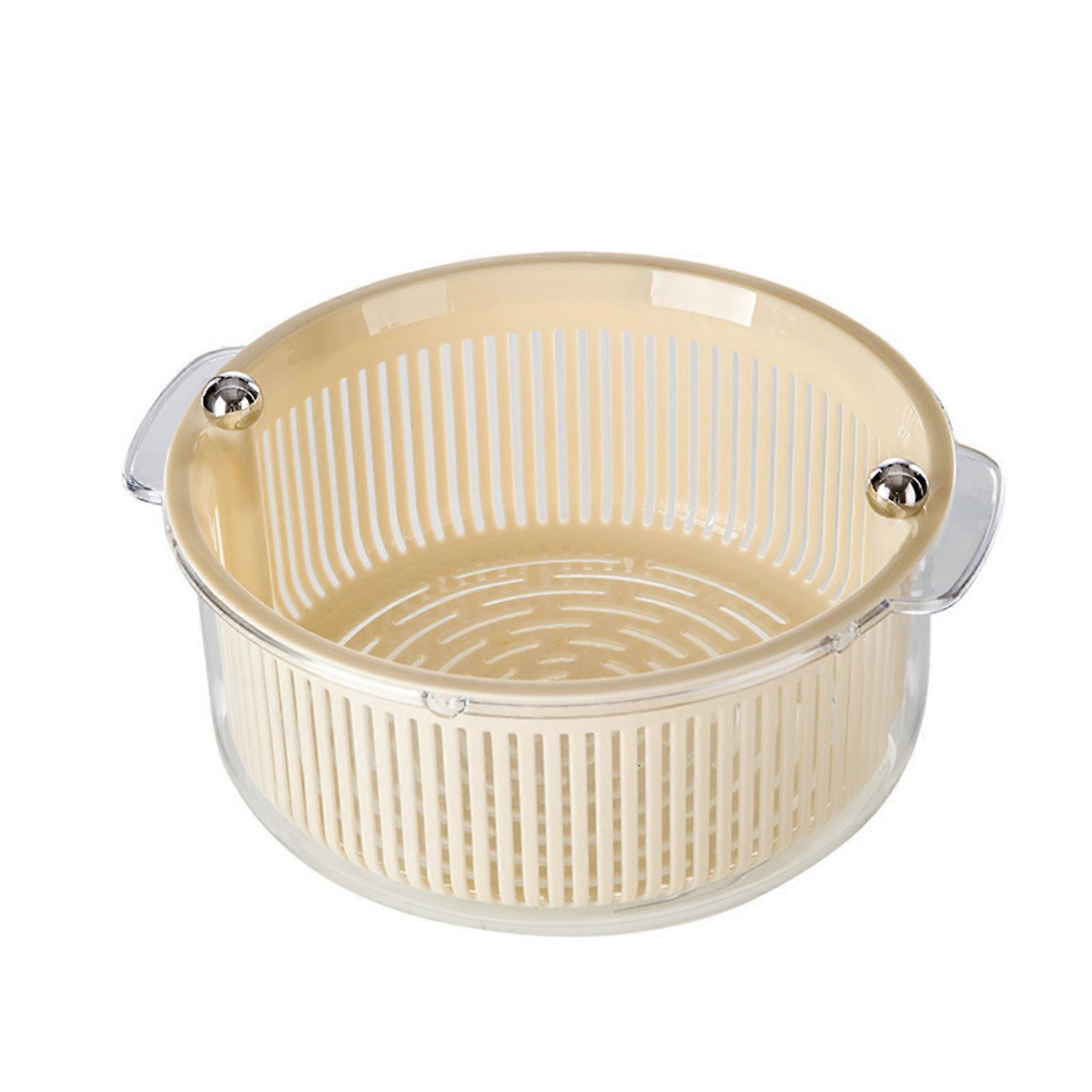 Multi-Functional Rotating Fruit and Vegetable Washer with Drain Basket for Kitchen