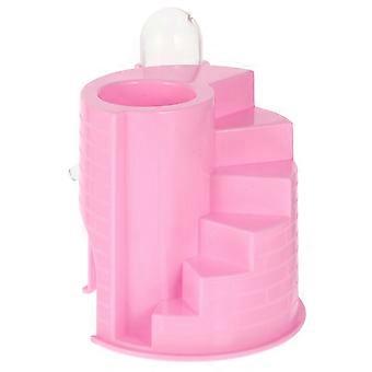 Rosa Hamsterhaus aus Kunststoff mit Wasserflasche für Kleintiere