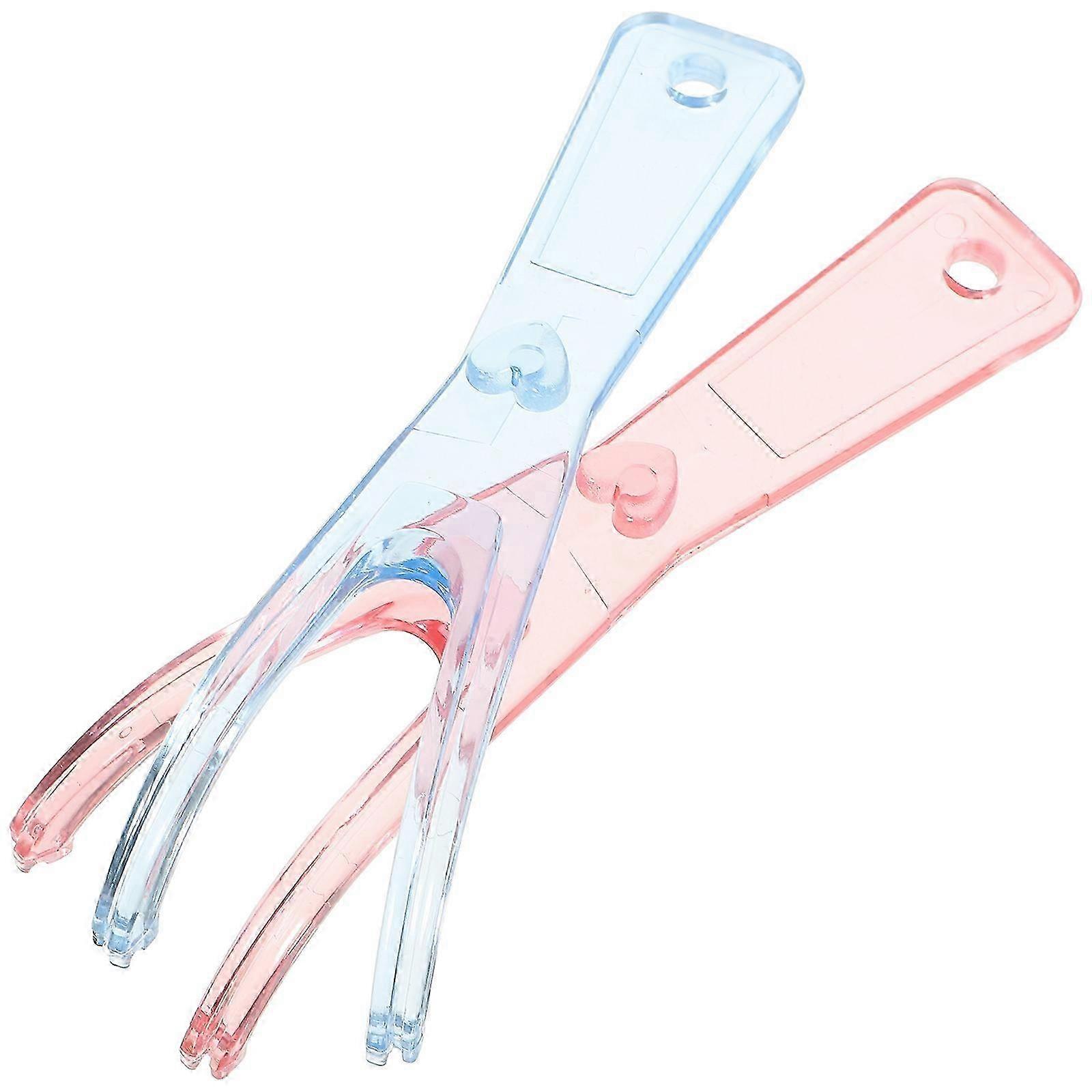 Flosser With Built-In Spool Floss Holders Blue Prevention 2Pcs
