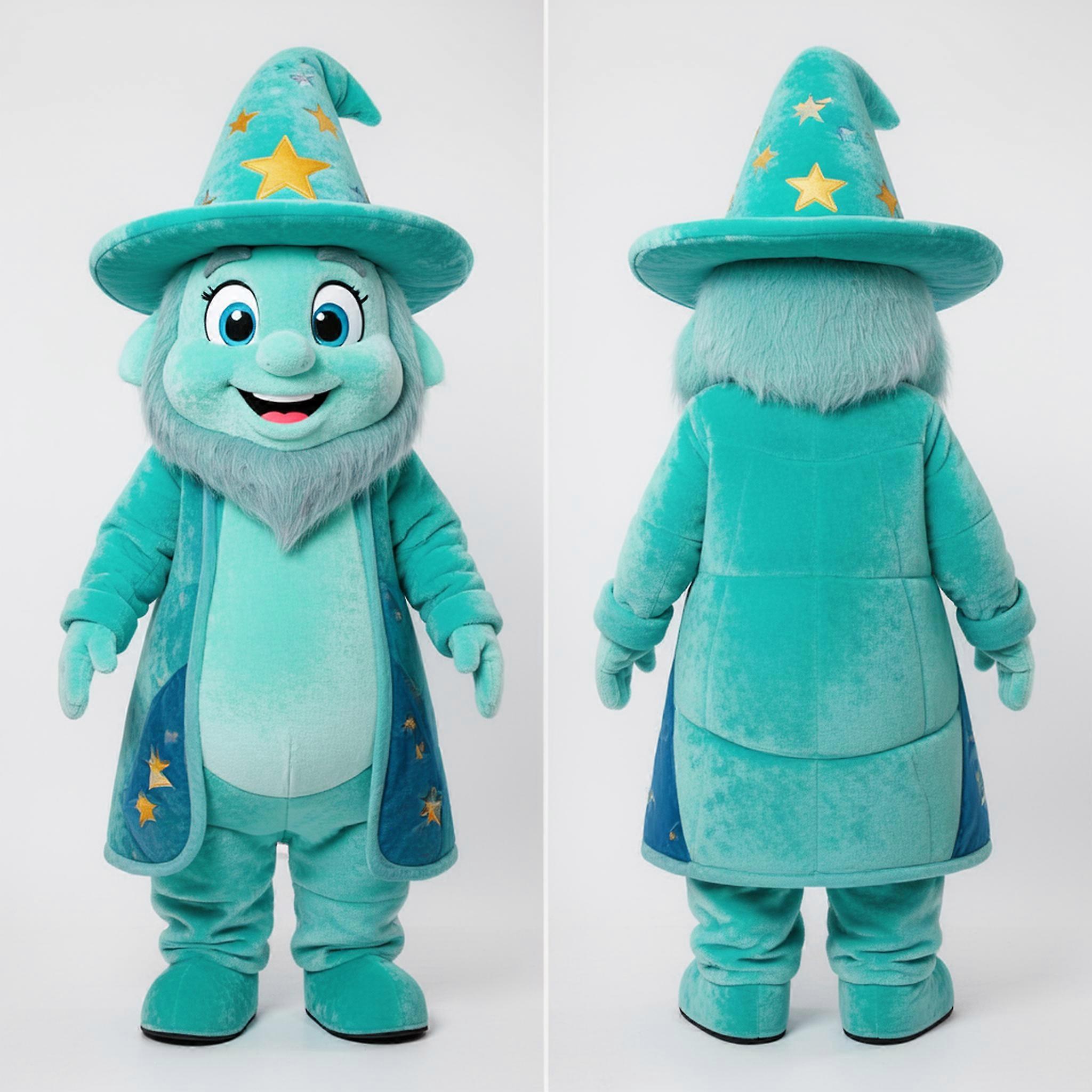 MASTICOT Turquoise Playful Wizard Mascot