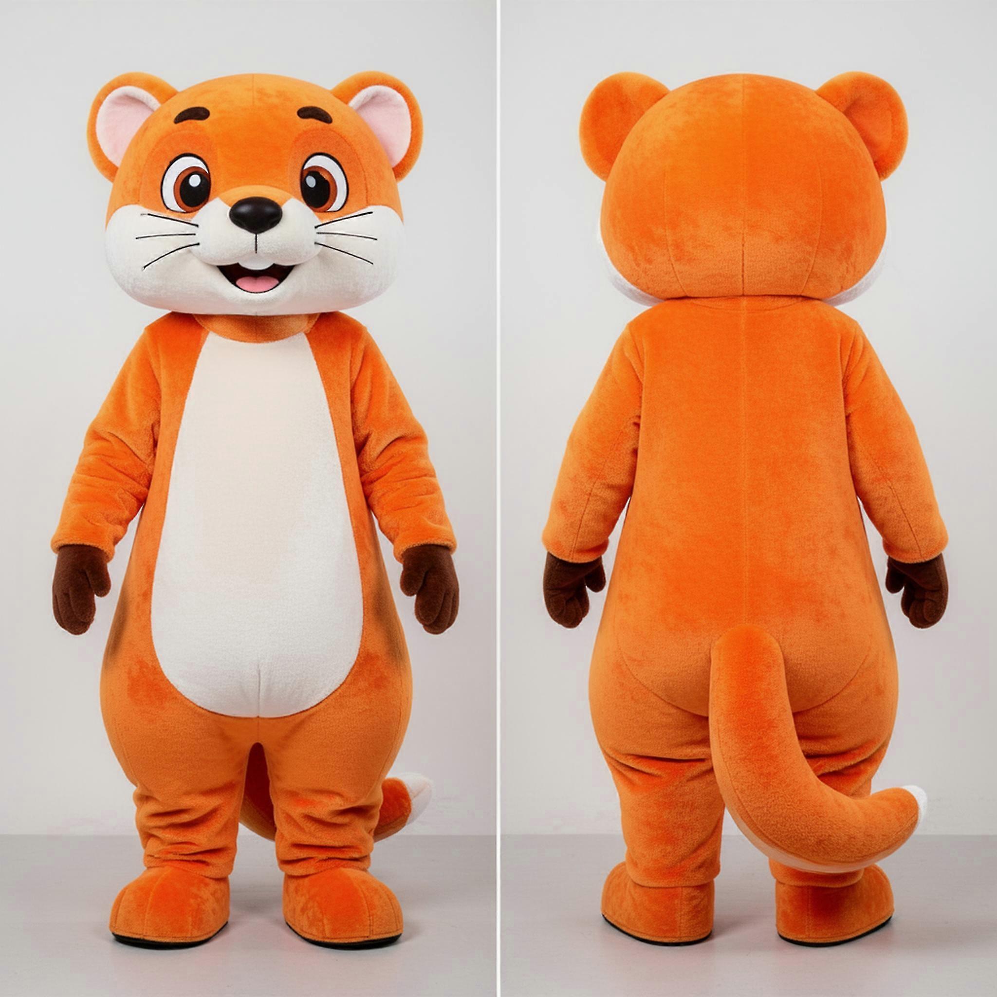 MASTICOT Orange Playful Ferret Mascot