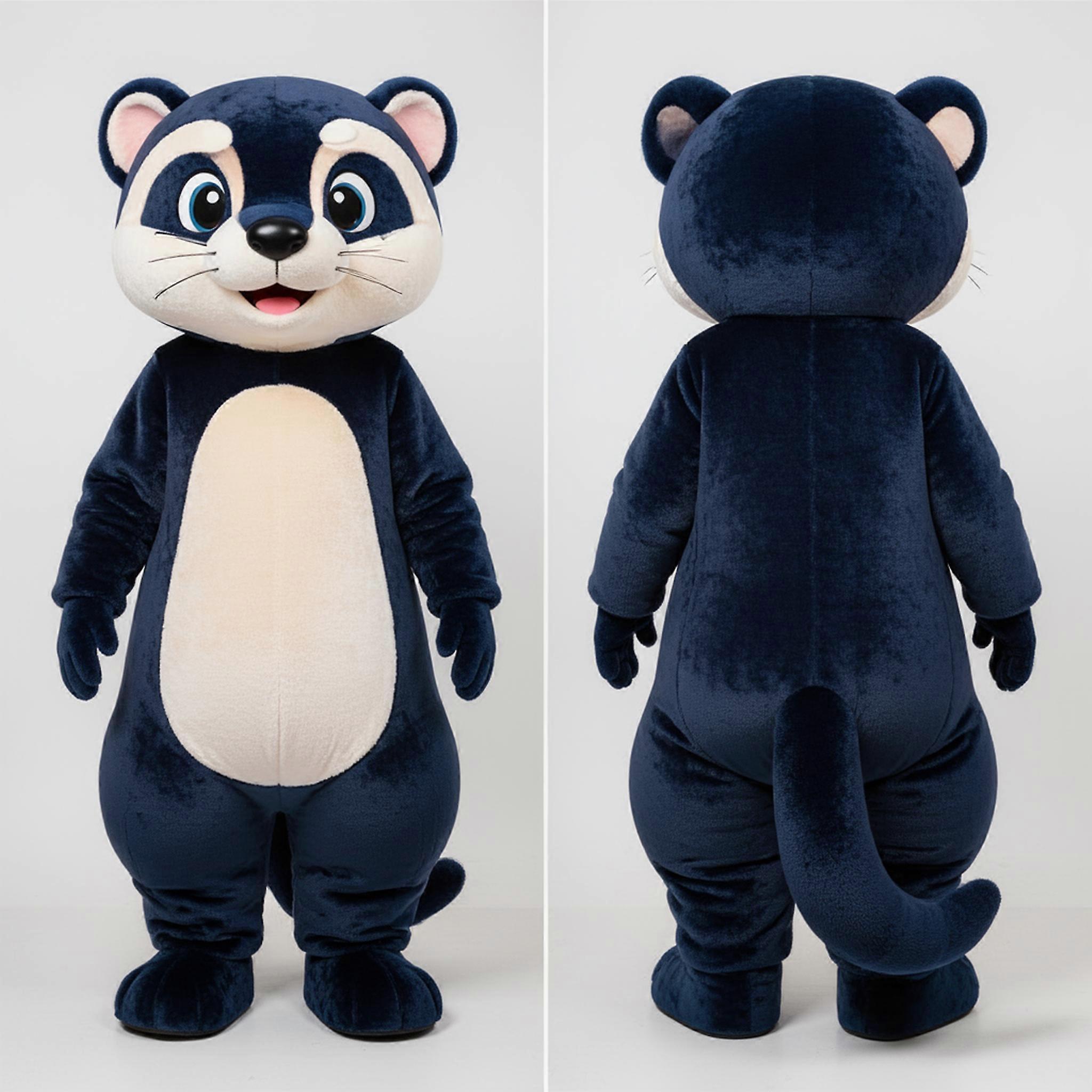 MASTICOT Navy Velvety Ferret Mascot