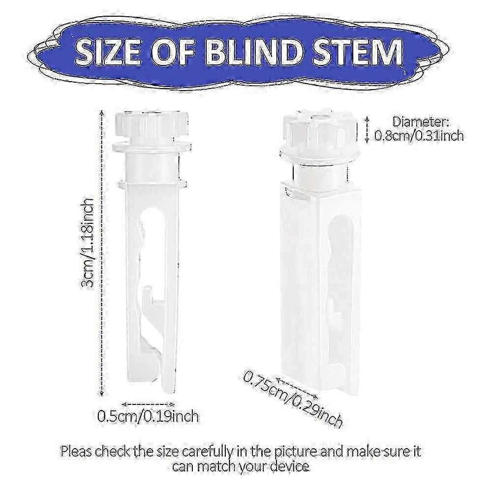30pcs Vertical Blind Stem Replacement White Plastic, Sturdy, Easy Install, Compatible with Vertical Window Blinds