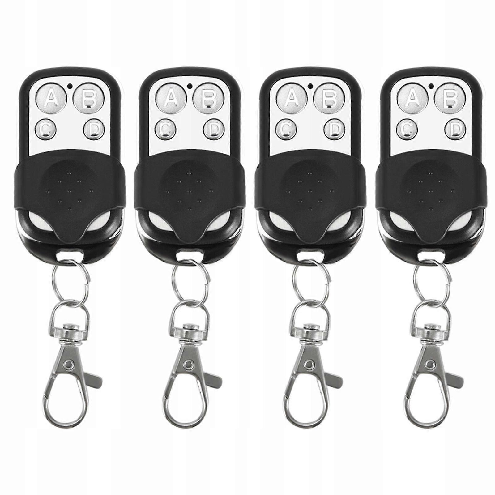 4pcs Wireless Copy Remote Control, Metal Four Button Garage Door Roller Shutter Pair Copy Code Remote Control FT