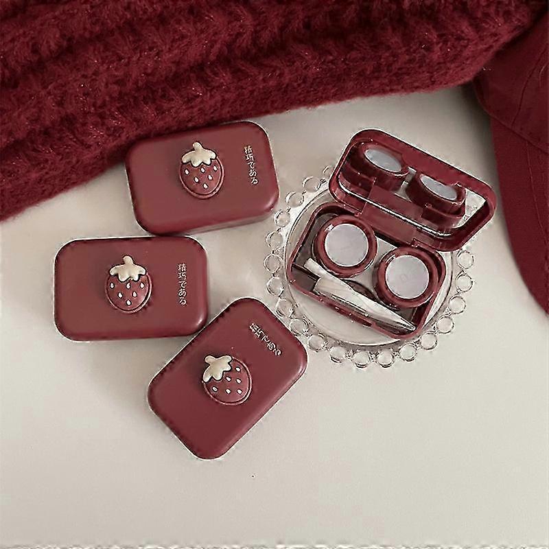 Wine Red Portable Lens Storage Case