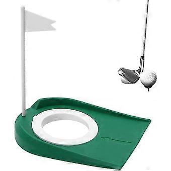 Golf Practice Putting Cup Plastic Golf Putting Cup Green Plastic Adjustable With Hole And Flag