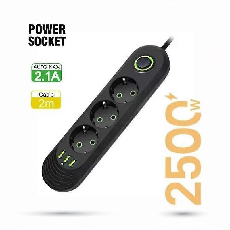 Eu Plug Electrical Socket Power Strip Extension Cord With Usb Ports Electrical Socket Network Filter Fast Charging