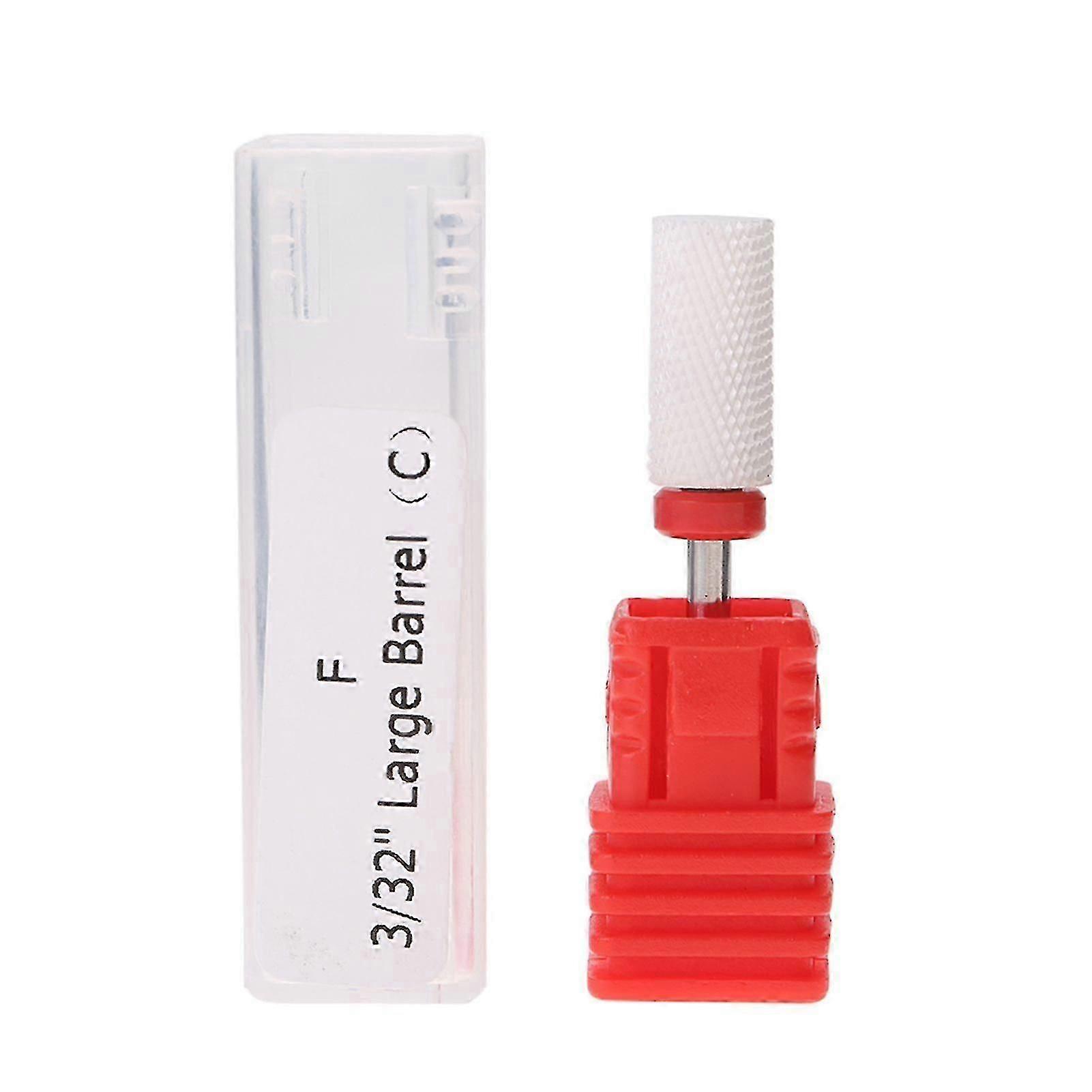 Round, flat ceramic grinding head compatible with hard nails. Manicure machine accessory. Flat-head tool. Intelligent.