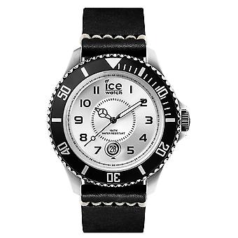 Ice-heritage Quartz Analog Men's Watch with HE Cowskin Bracelet. Bk. Sb. B.L.14