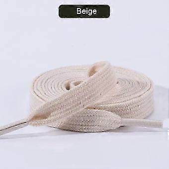 Flat Cotton Shoelaces for Sneakers, Canvas Shoes and Sports Footwear, Solid Double Layer Lace Strings, 1 Pair, Unisex