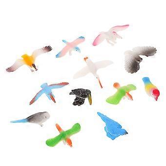 Simulation Animal Toy Plastic Birds Toys for Playing 1Set Assorted Colors