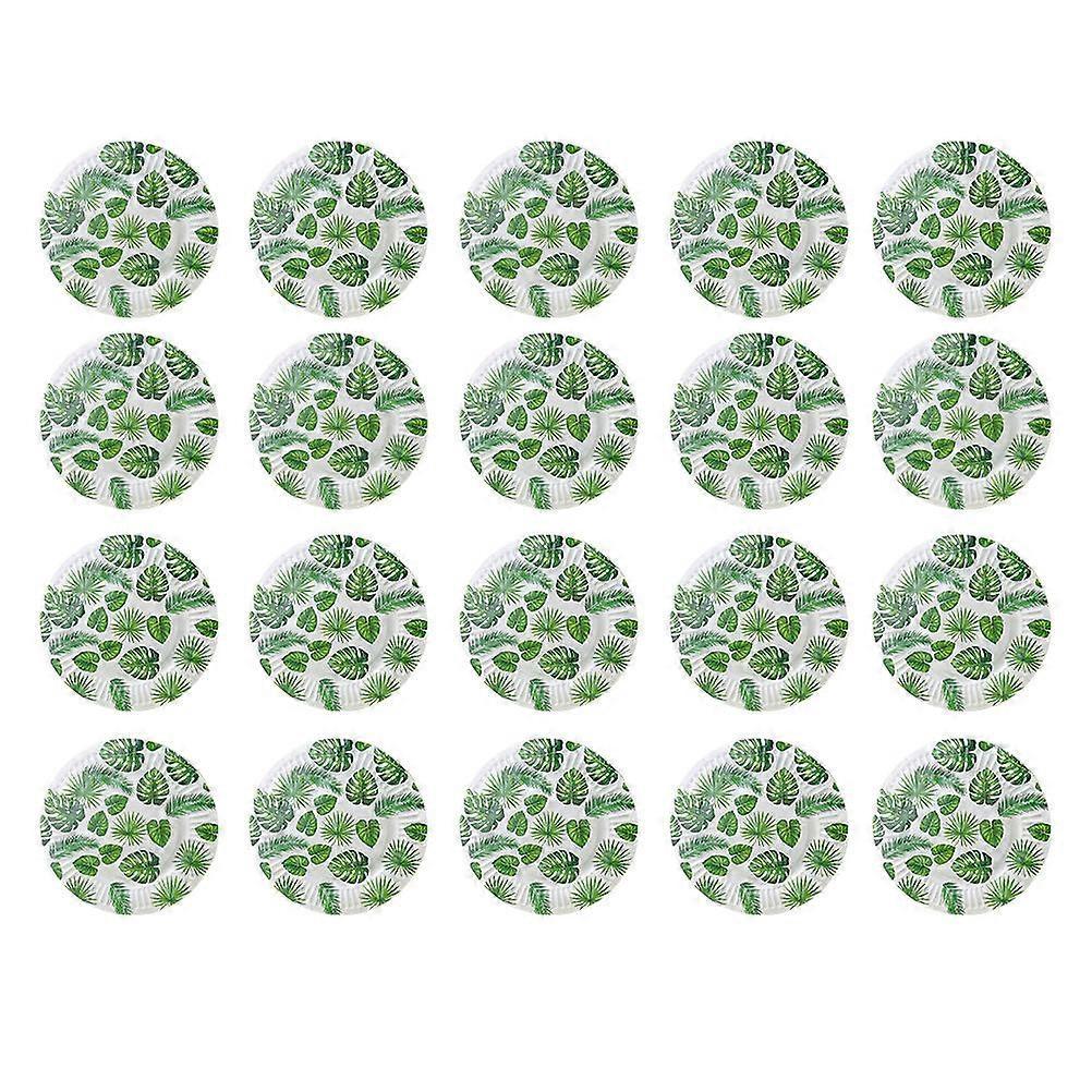 Tropical Plates Turtle Leaf Design compatible with Storage 20Pcs