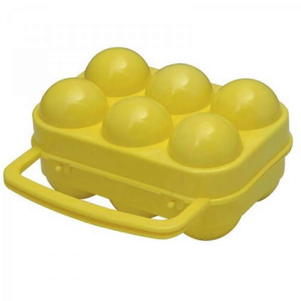 6 EGGS Twin Locking Clips Individual Compartments Sturdy Plastic Egg Holder