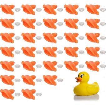 30 stuks plastic eendenbekjes, veilige vervangende eendenbekjes voor poppen, inclusief ringen, voor het maken van zelfgemaakte eendenbekjes.