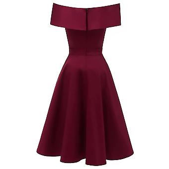 Women's Floral Lace Short Bridesmaid Off-shoulder Cocktail Formal