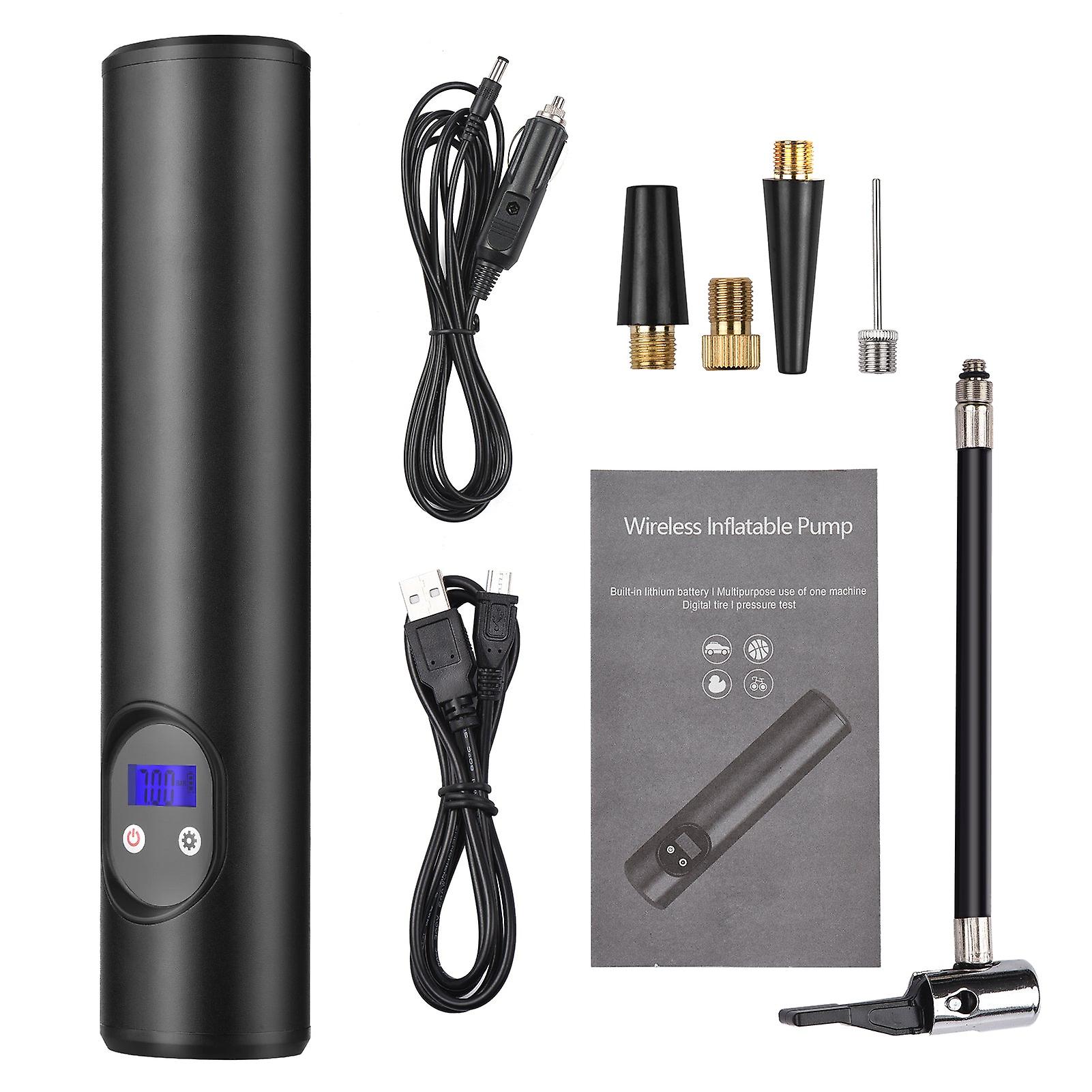 Compressor Air Inflator Tire Pump 12v 150 Psi Digital Lcd Pressure Gauge, Led Light2000mah Rechargeable Battery, Memory Function