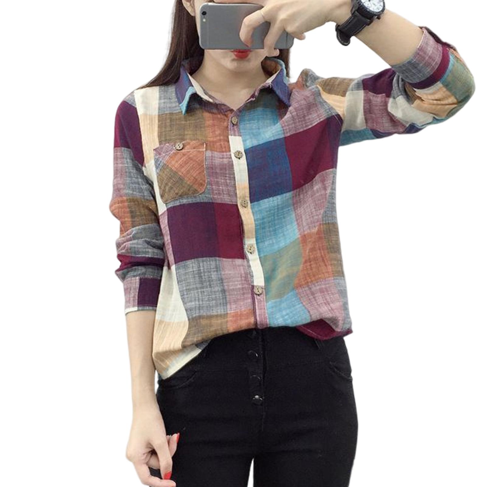 Elegant Commute Shirt With Pleated Squares Printed Design Cotton Material