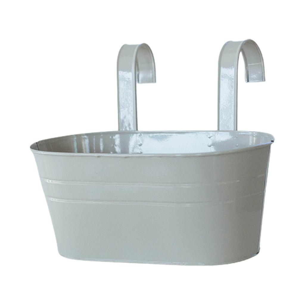 Hook Flower Pot with Double Hooks Bucket Holder for Home Garden Decorations