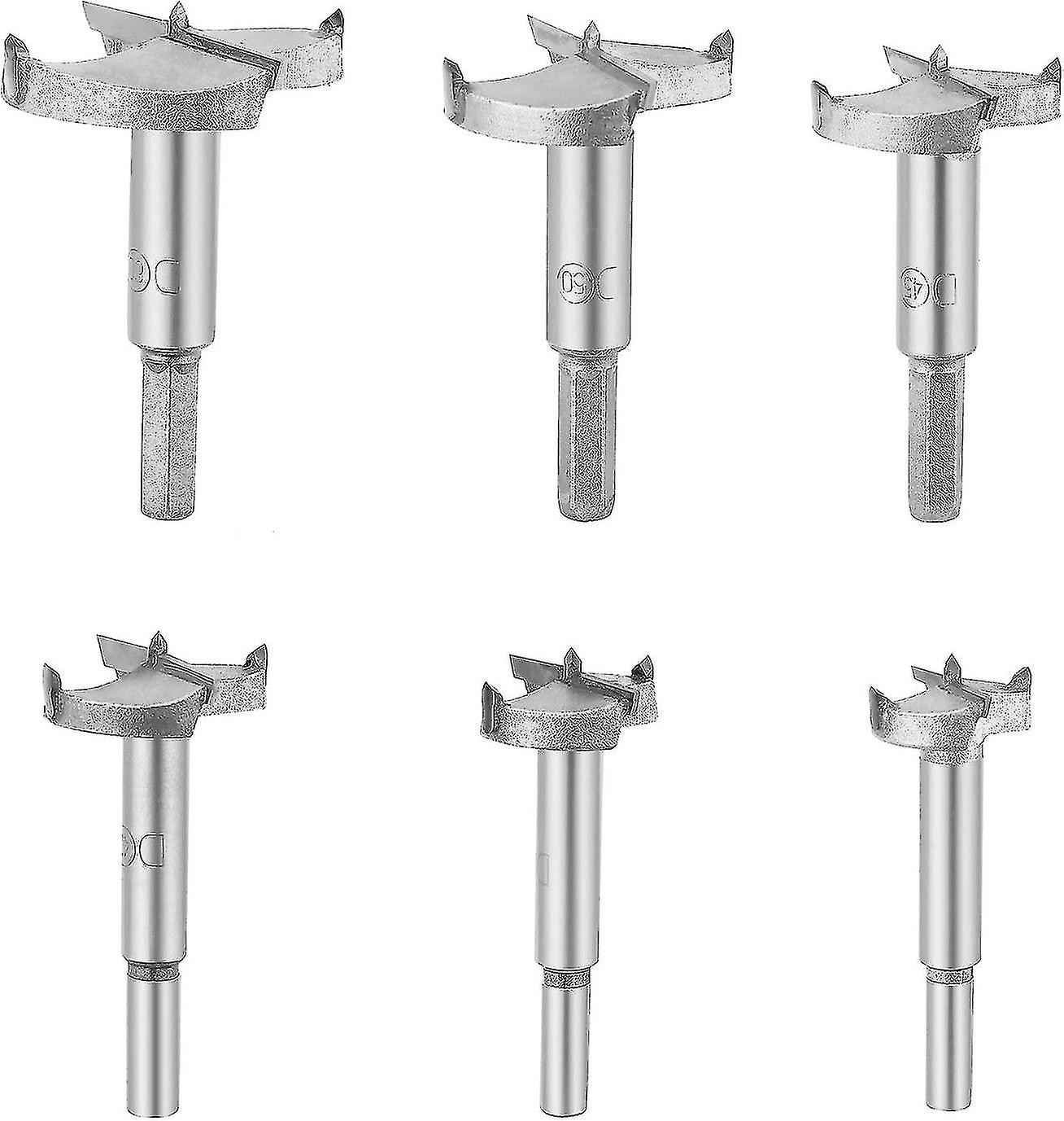 6 قطع الخشب الحفر بتات، كربيد الخشب مطاحن قطر 30/35/40/45/50/60mm جودة عالية