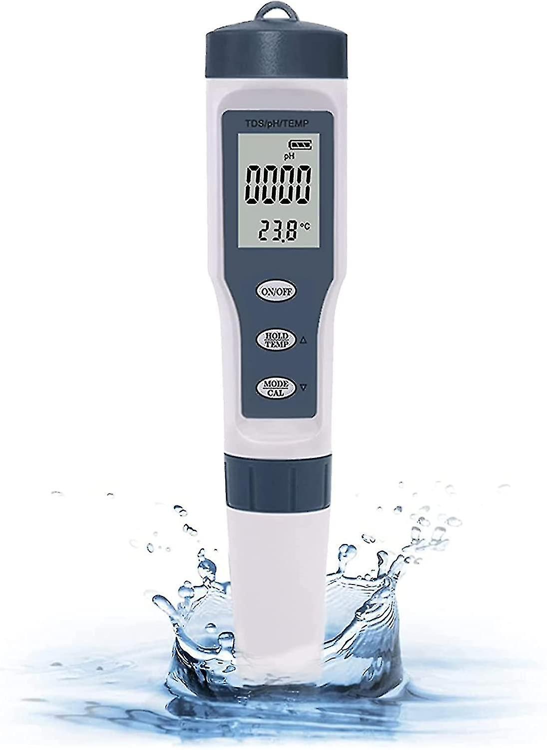 Swimming Pool Temperature Tester, 3 In 1 Ph-tds Temperature Ph-tds Meter And High Accuracy Temperature Adjuster And Backlit